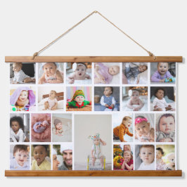 Ontwerp uw eigen 25 fotocollage ingelijst kunst hangend wandkleed