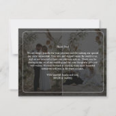 Ontwerp uw eigen 2 foto collage bruiloft bedankkaart (Achterkant)