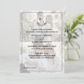 Ontwerp uw eigen 2 foto collage bruiloft kaart (Staand voorkant)