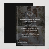 Ontwerp uw eigen 2 foto collage bruiloft kaart (Voorkant / Achterkant)