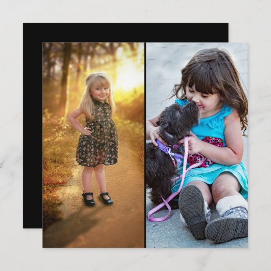 Ontwerp uw eigen 2 fotocollage (Voorkant / Achterkant)