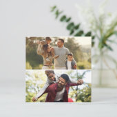 Ontwerp uw eigen 2 fotocollage aankondiging (Staand voorkant)