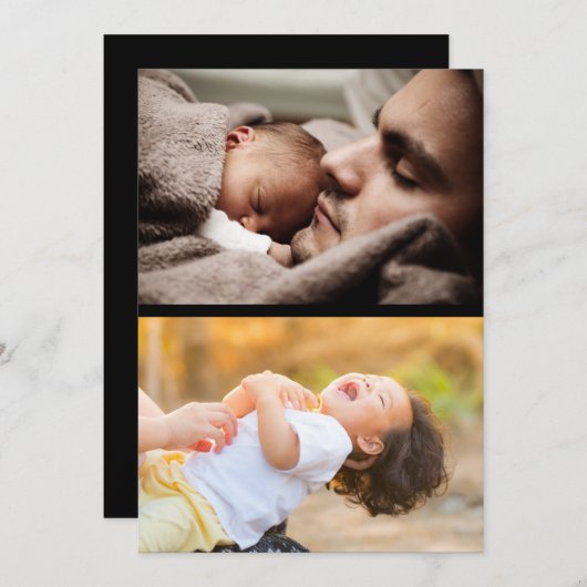 Ontwerp uw eigen 2 fotocollage aankondiging (Voorkant / Achterkant)