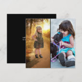 Ontwerp uw eigen 2 fotocollage bedankkaart (Voorkant / Achterkant)