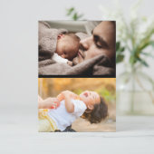 Ontwerp uw eigen 2 fotocollage bedankkaart (Staand voorkant)