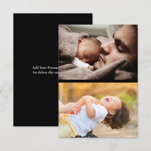 Ontwerp uw eigen 2 fotocollage bedankkaart (Voorkant / Achterkant)