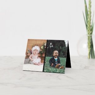 Ontwerp uw eigen 2 fotocollage bedankkaart