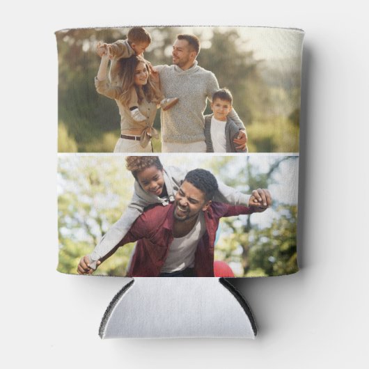 Ontwerp uw eigen 2 fotocollage blikjeskoeler (Voorkant)