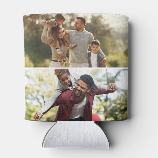 Ontwerp uw eigen 2 fotocollage blikjeskoeler (Achterkant)