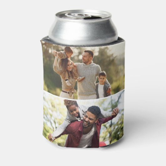 Ontwerp uw eigen 2 fotocollage blikjeskoeler (Blikje Achterkant)