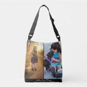 Ontwerp uw eigen 2 fotocollage crossbody tas (Voorkant)