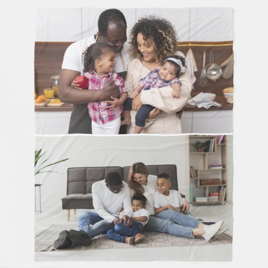 Ontwerp uw eigen 2 fotocollage fleece deken (Voorkant)