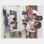 Ontwerp uw eigen 2 fotocollage fleece deken (Voorkant (Horizontaal))