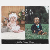 Ontwerp uw eigen 2 fotocollage fleece deken (Voorkant (Horizontaal))