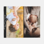 Ontwerp uw eigen 2 fotocollage fleece deken (Voorkant (Horizontaal))