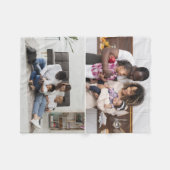 Ontwerp uw eigen 2 fotocollage fleece deken (Voorkant (Horizontaal))