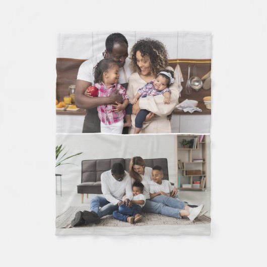 Ontwerp uw eigen 2 fotocollage fleece deken (Voorkant)