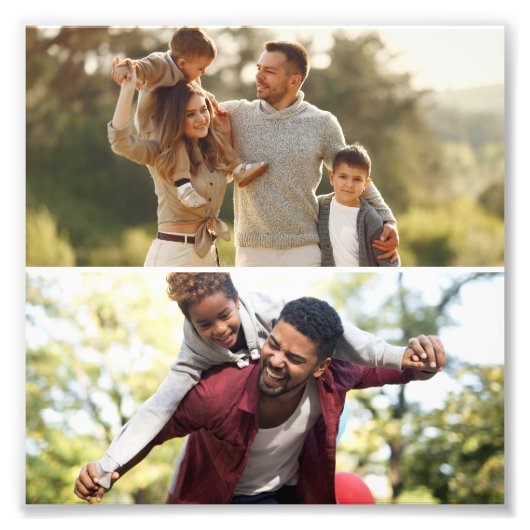 Ontwerp uw eigen 2 fotocollage foto afdruk (Voorkant)