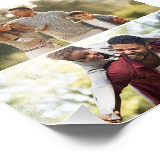 Ontwerp uw eigen 2 fotocollage foto afdruk (Hoek)