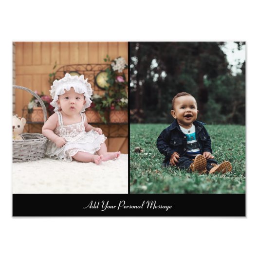 Ontwerp uw eigen 2 fotocollage foto afdruk (Voorkant)