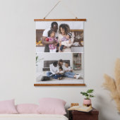 Ontwerp uw eigen 2 fotocollage hangend wandkleed (Slaapkamer)