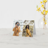 Ontwerp uw eigen 2 fotocollage kaart (Gele Bloem)