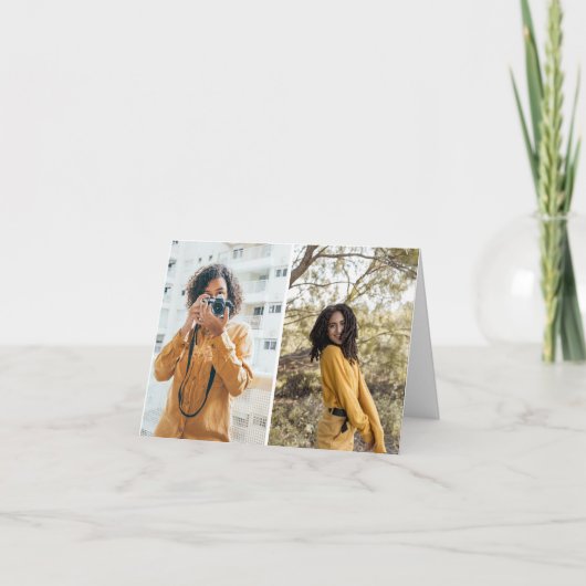 Ontwerp uw eigen 2 fotocollage kaart (Voorkant)