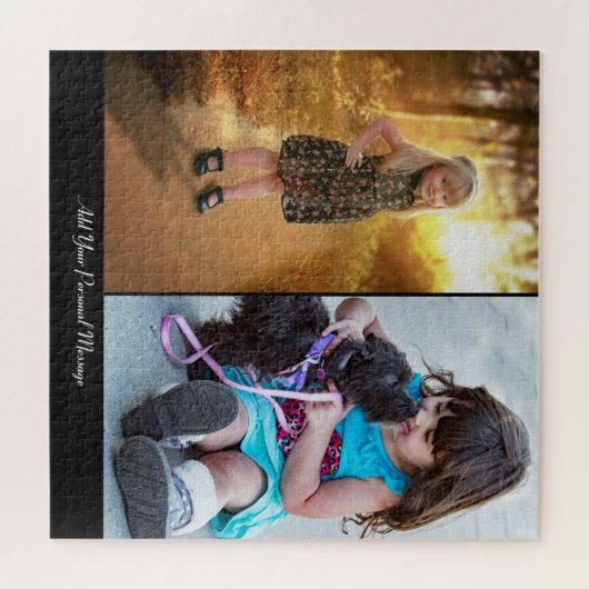 Ontwerp uw eigen 2 fotocollage legpuzzel (Horizontaal)