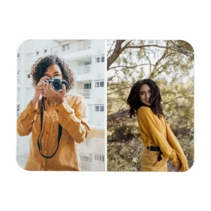 Ontwerp uw eigen 2 fotocollage magneet