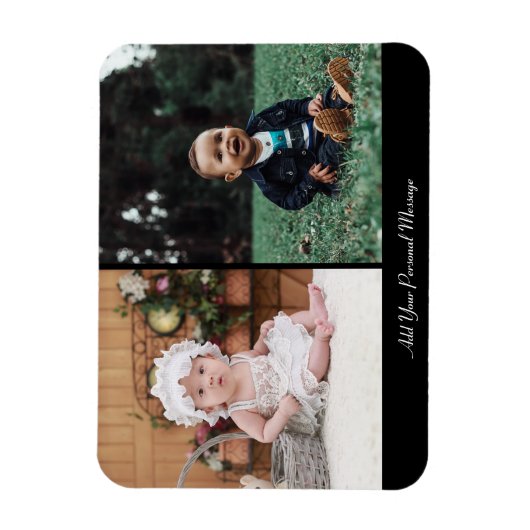 Ontwerp uw eigen 2 fotocollage magneet (Verticaal)