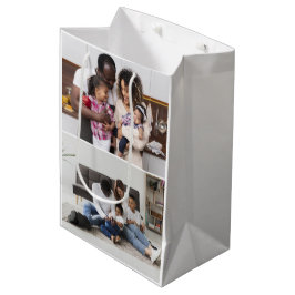 Ontwerp uw eigen 2 fotocollage medium cadeauzakje