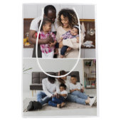 Ontwerp uw eigen 2 fotocollage medium cadeauzakje (Voorkant)