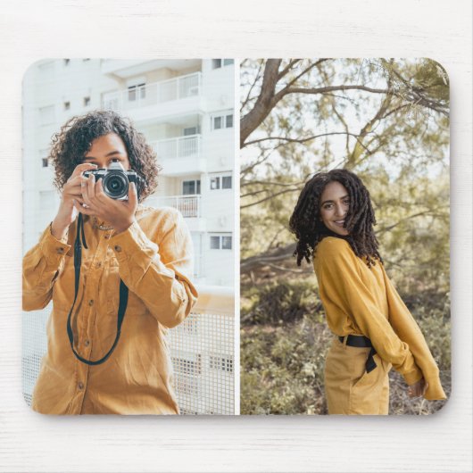Ontwerp uw eigen 2 fotocollage muismat (Voorkant)