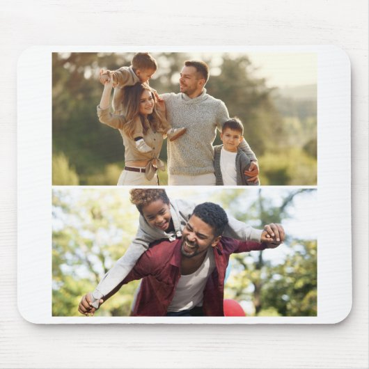 Ontwerp uw eigen 2 fotocollage muismat (Voorkant)