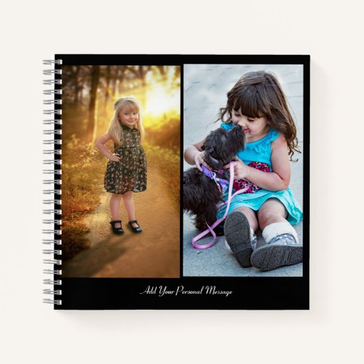 Ontwerp uw eigen 2 fotocollage notitieboek (Voorkant)
