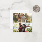 Ontwerp uw eigen 2 fotocollage notitiekaartje (Voorkant / Achterkant in situ)