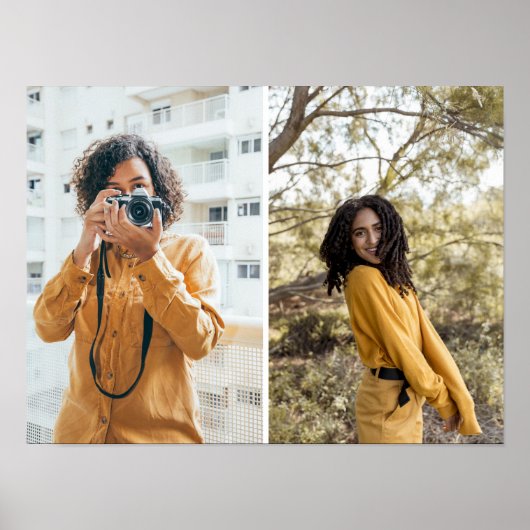 Ontwerp uw eigen 2 fotocollage poster (Voorkant)