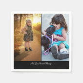 Ontwerp uw eigen 2 fotocollage servet (Voorkant)