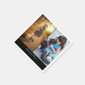 Ontwerp uw eigen 2 fotocollage servet (Hoek)