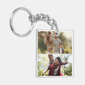 Ontwerp uw eigen 2 fotocollage sleutelhanger (Voorkant Links)