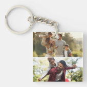 Ontwerp uw eigen 2 fotocollage sleutelhanger (Voorkant)