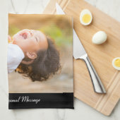 Ontwerp uw eigen 2 fotocollage theedoek (Quarter Fold)