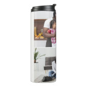 Ontwerp uw eigen 2 fotocollage thermosbeker (Gedraaid links)