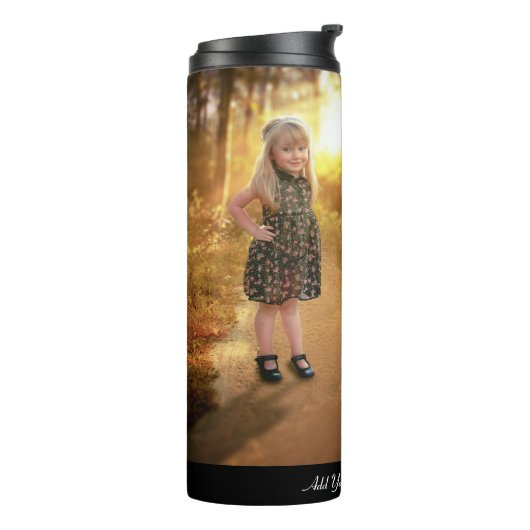 Ontwerp uw eigen 2 fotocollage thermosbeker (Gedraaid links)