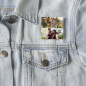 Ontwerp uw eigen 2 fotocollage vierkante button 5,1 cm (In situ)