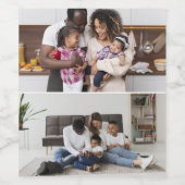 Ontwerp uw eigen 2 fotocollage wijn etiket (Enkel label)