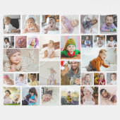 Ontwerp uw eigen 30 fotocollage Poster Fleece Deken (Voorkant (Horizontaal))
