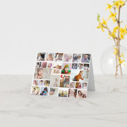 Ontwerp uw eigen 30 fotocollage Poster Kaart (Gele Bloem)