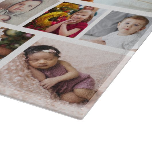 Ontwerp uw eigen 30 fotocollage Poster Snijplank (Hoek)