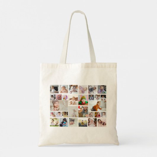 Ontwerp uw eigen 30 fotocollage Poster Tote Bag (Achterkant)